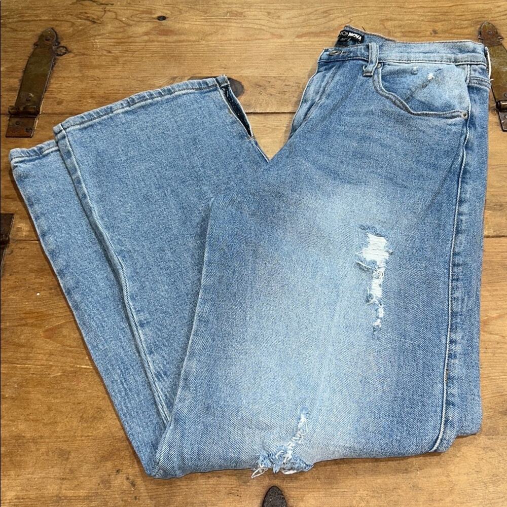 Fashion Nova Light Blue Boyfriend Jeans Size 11